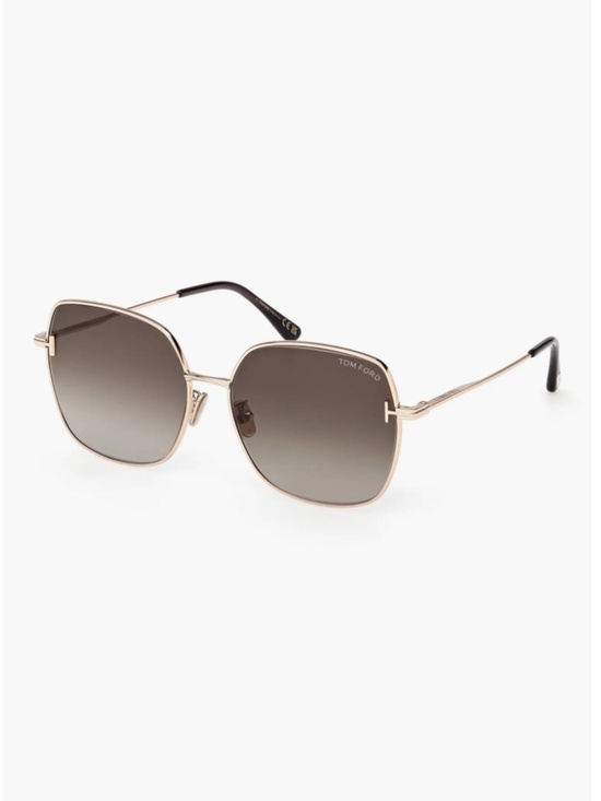 Tom Ford Women Sunglasses Rose Gold Havana Brown Gradient Square FT0839 52F NEW main image 8